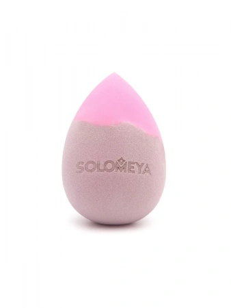 Спонж для макияжа "Капля" меняющий цвет, Коричнево-розовый Solomeya Color Changing Drop blending sponge, Taupe-Rose, 1 шт
